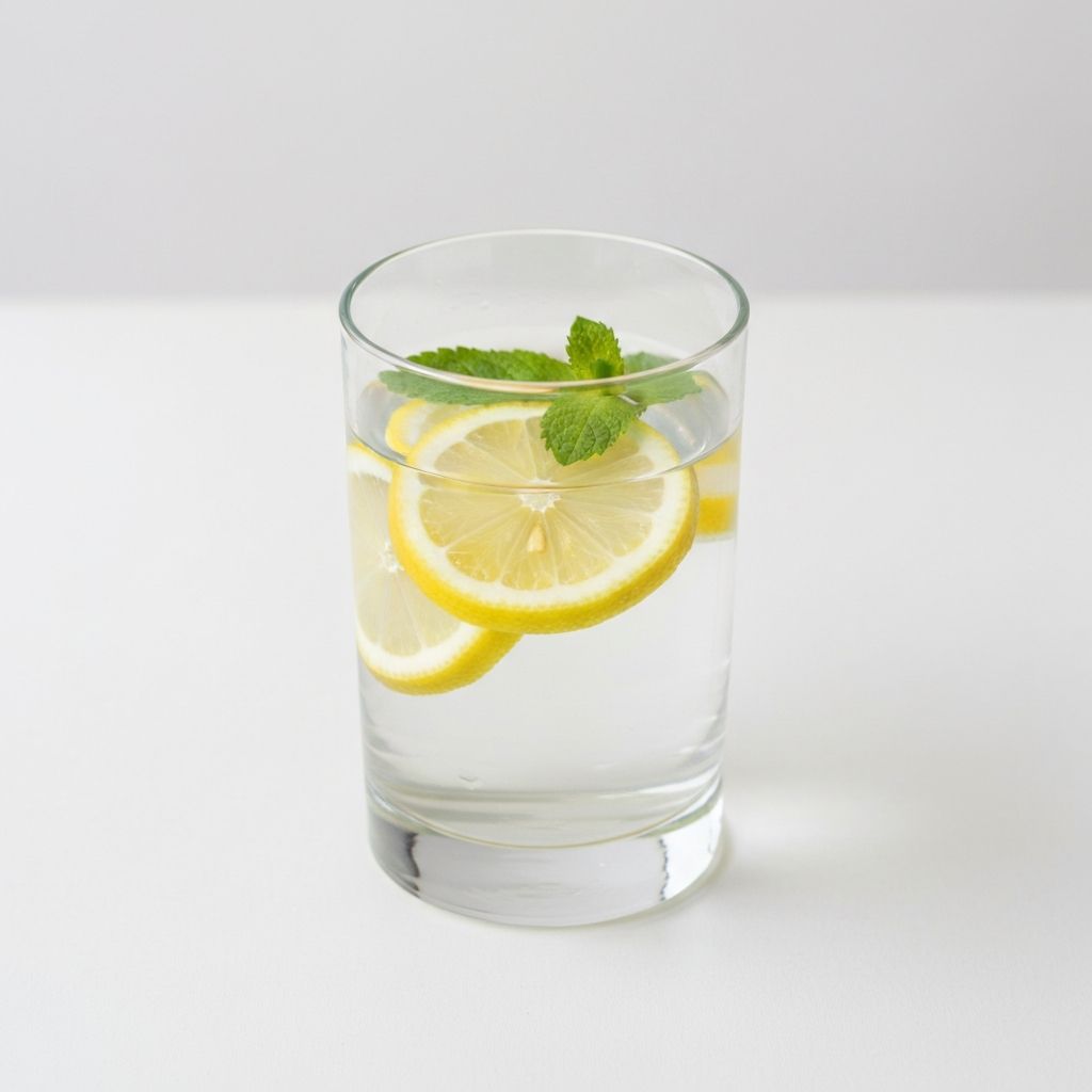 Čaša vode sa citrušnim voćem